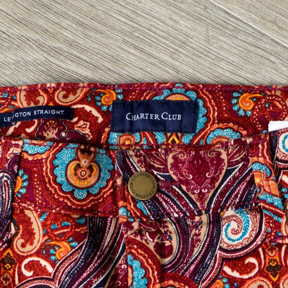 NWT Harvest Wine Damask Lexington Jeans - sz 10 - Picture 5 of 5